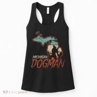 Cryptids Cryptozoology Monsters State of Michigan Dogman Women's Tank Top thumb 0