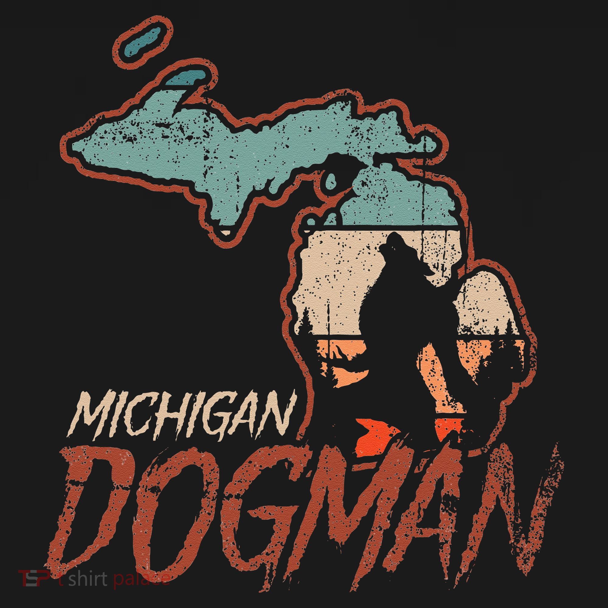 Cryptids Cryptozoology Monsters State of Michigan Dogman Women's Tank Top