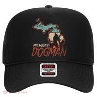 Cryptids Cryptozoology Monsters State of Michigan Dogman Hat thumb 0