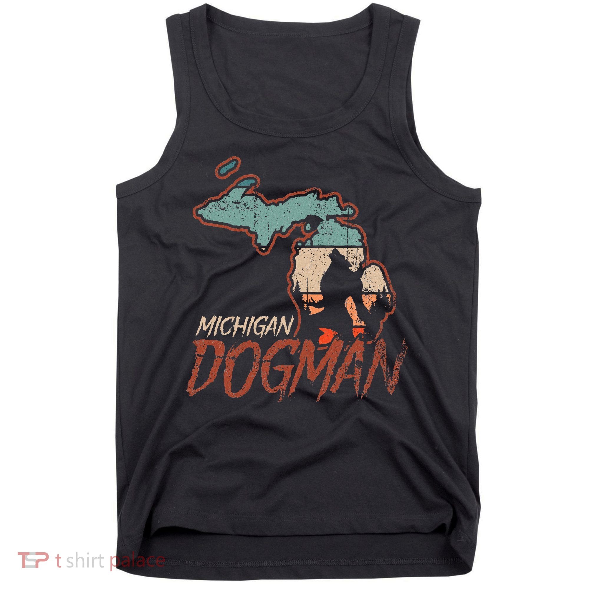 Cryptids Cryptozoology Monsters State of Michigan Dogman Tank Top