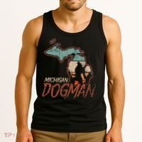 Cryptids Cryptozoology Monsters State of Michigan Dogman Tank Top thumb 3
