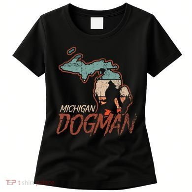 Cryptids Cryptozoology Monsters State of Michigan Dogman Women's T-Shirt