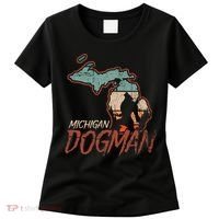 Cryptids Cryptozoology Monsters State of Michigan Dogman Women's T-Shirt thumb 0