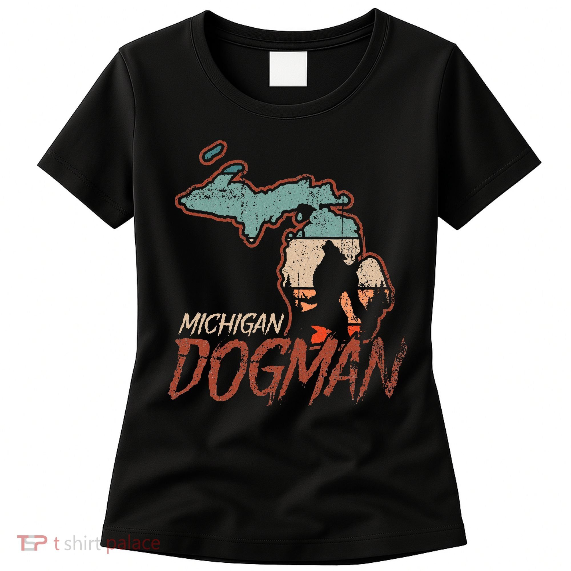 Cryptids Cryptozoology Monsters State of Michigan Dogman Women's T-Shirt