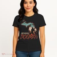 Cryptids Cryptozoology Monsters State of Michigan Dogman Women's T-Shirt thumb 4