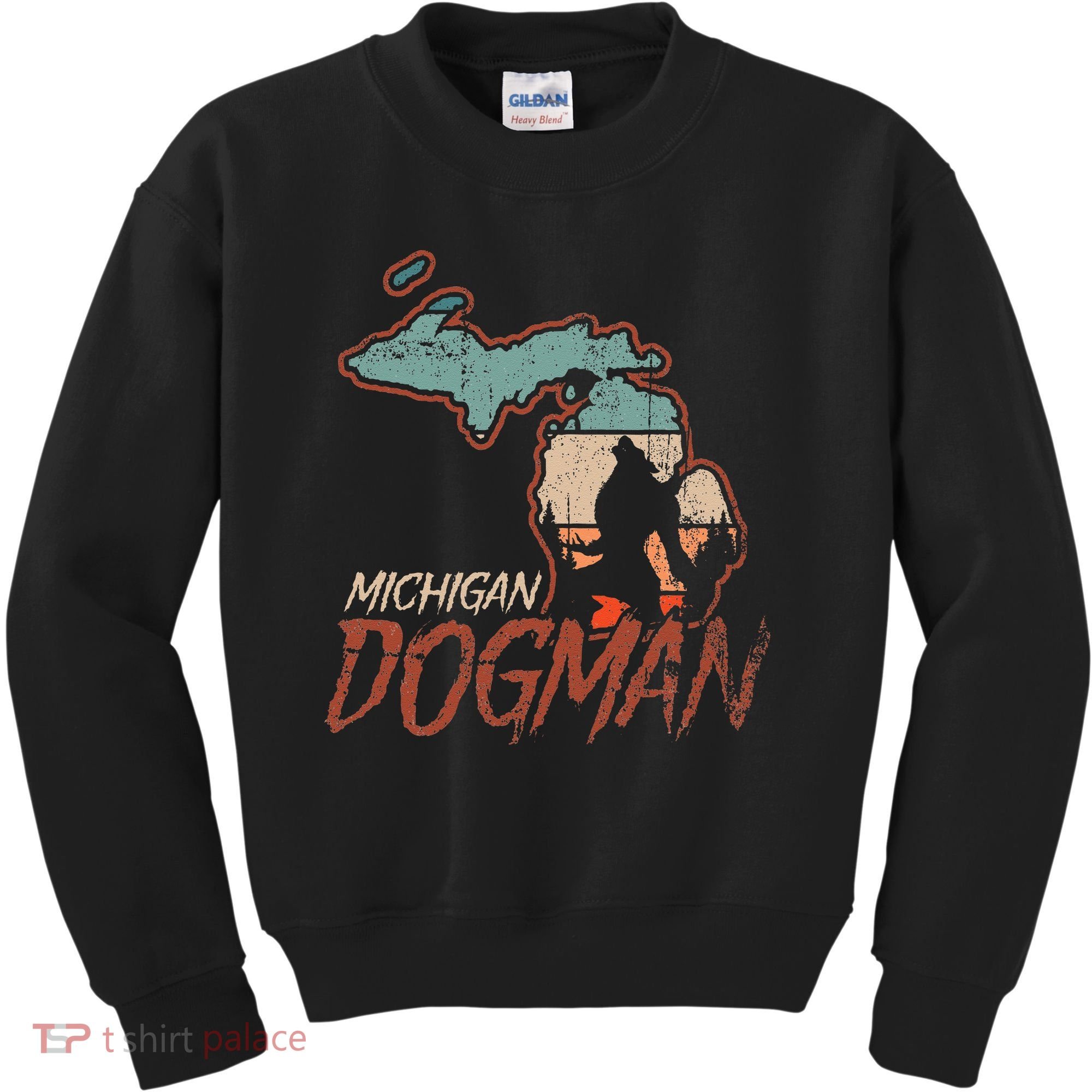 Cryptids Cryptozoology Monsters State of Michigan Dogman Kids Sweatshirt