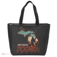 Cryptids Cryptozoology Monsters State of Michigan Dogman Tote Bag thumb 0
