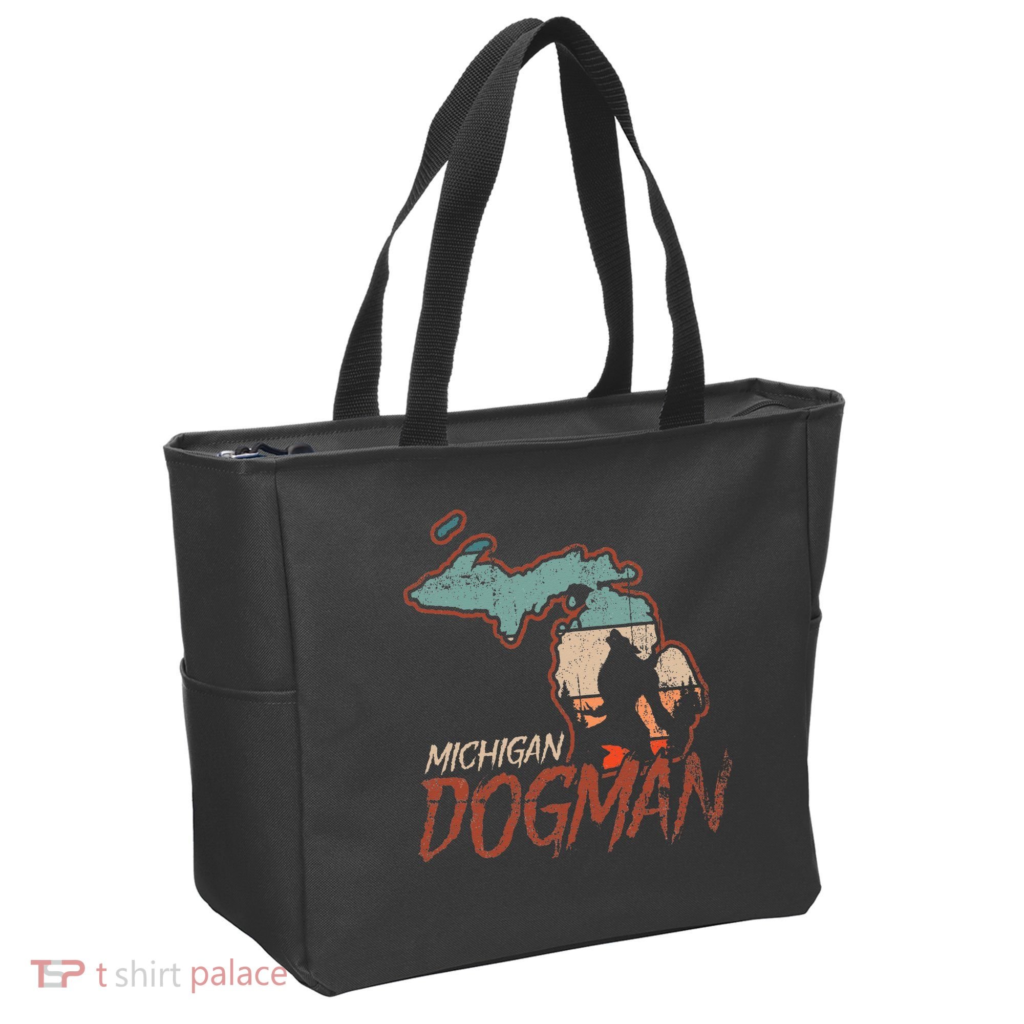 Cryptids Cryptozoology Monsters State of Michigan Dogman Tote Bag
