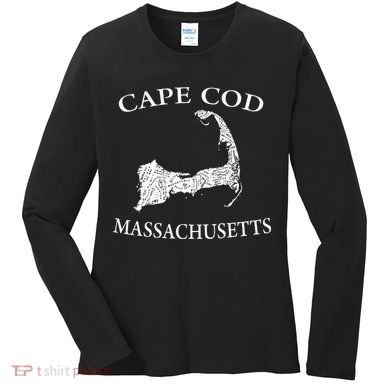 Cape Cod Map Women's Long Sleeve Shirt
