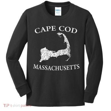Cape Cod Map Kids Long Sleeve Shirt