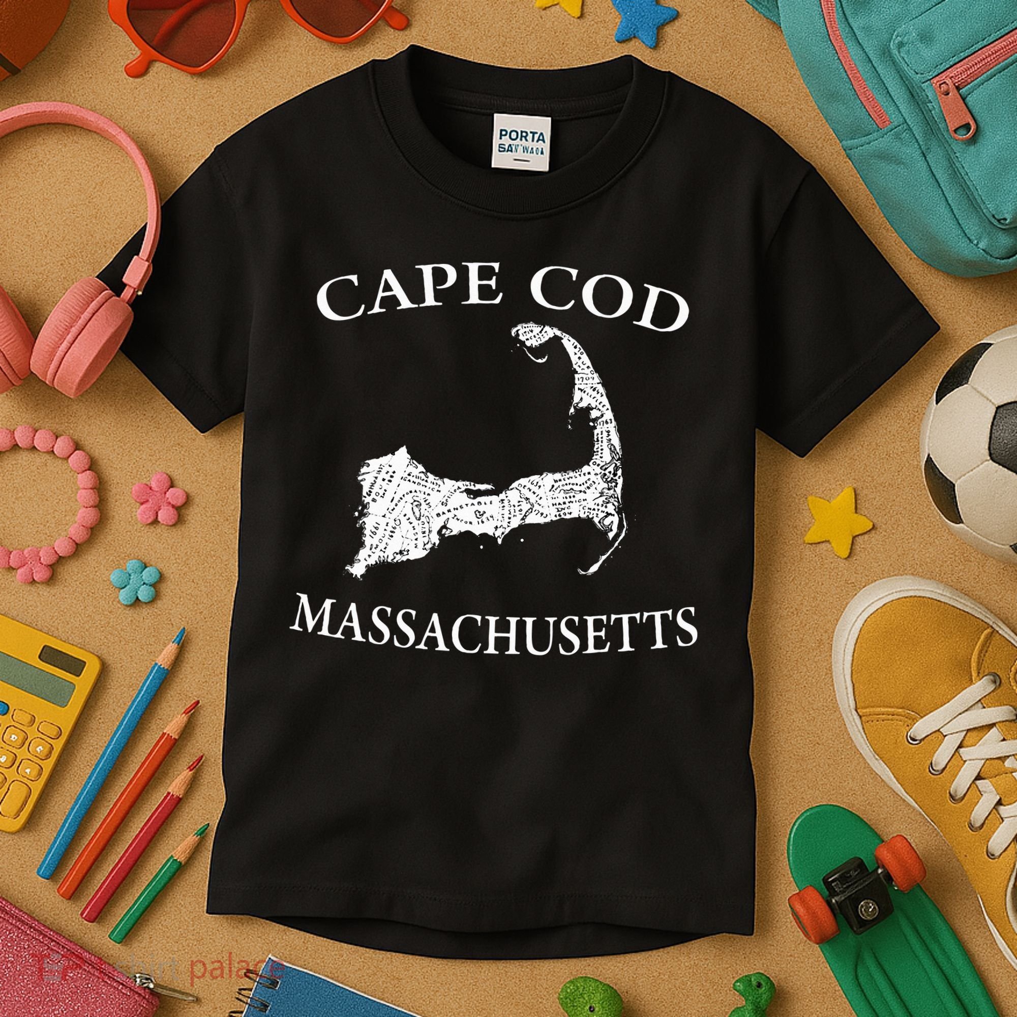 Cape Cod Map Kids T-Shirt