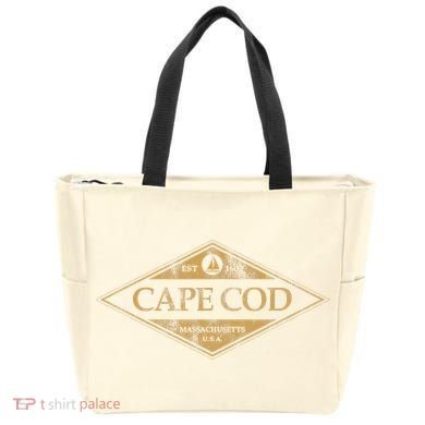 Cape Cod Massachusetts Retro Preppy Throwback Tote Bag