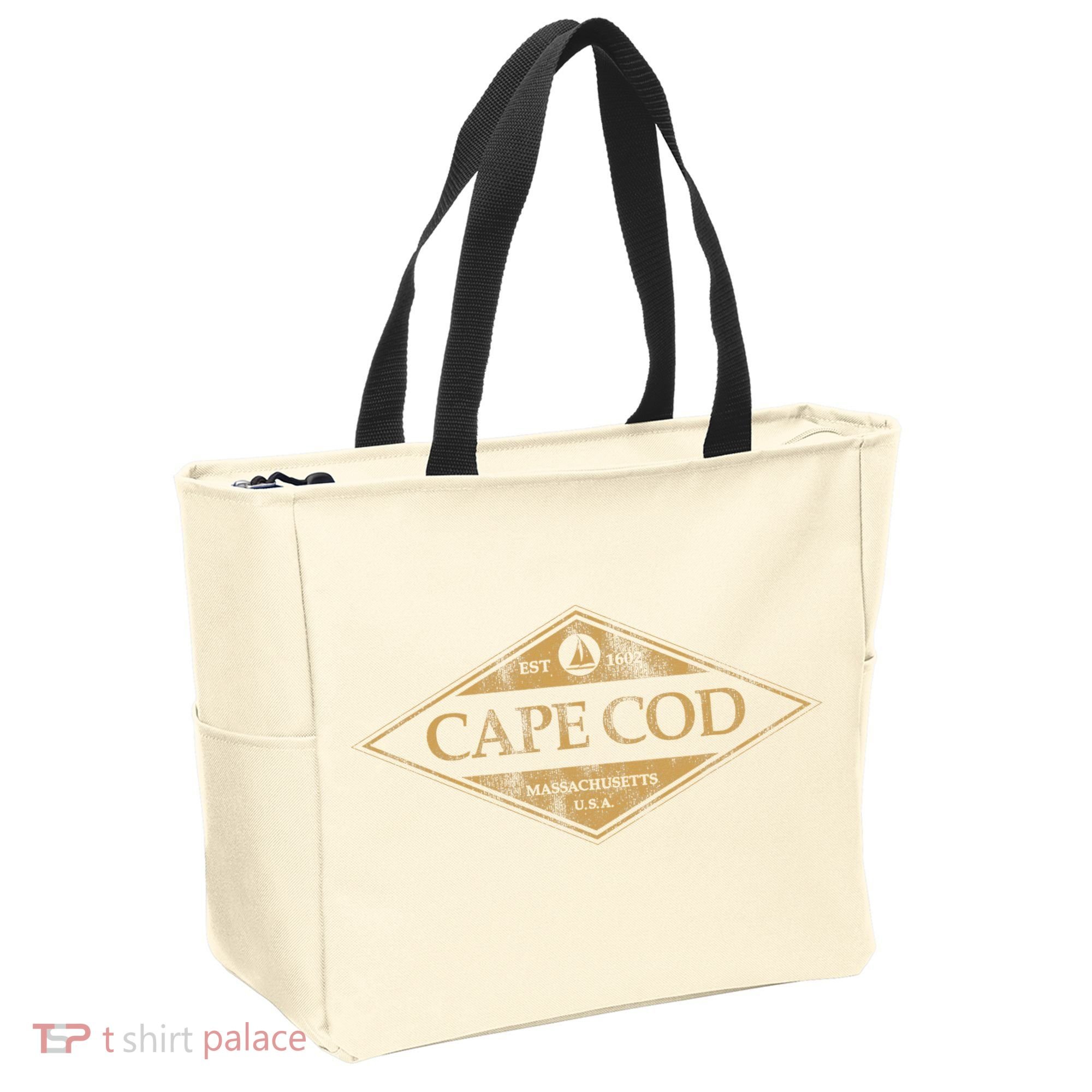 Cape Cod Massachusetts Retro Preppy Throwback Tote Bag