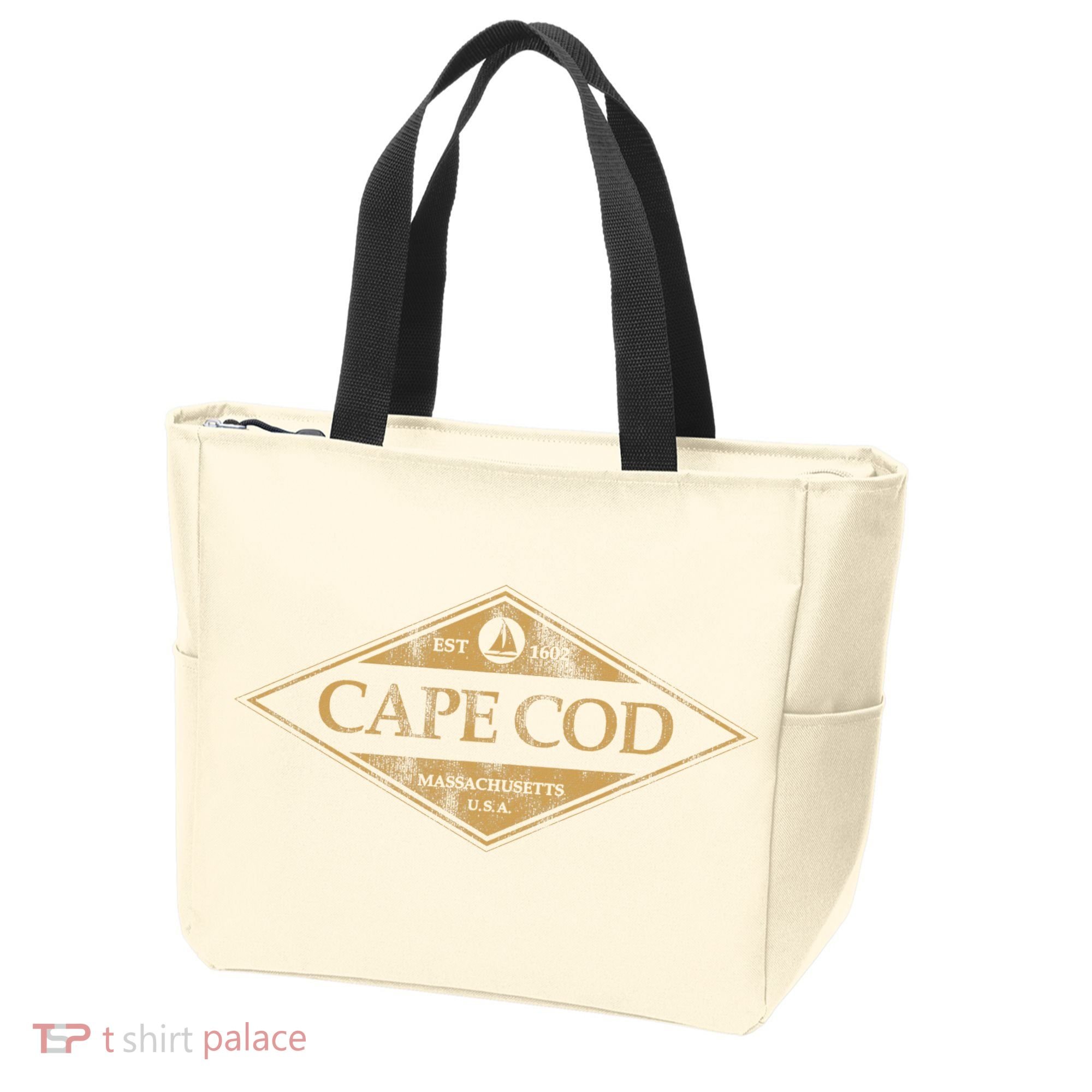 Cape Cod Massachusetts Retro Preppy Throwback Tote Bag
