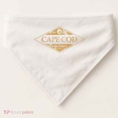 Cape Cod Massachusetts Retro Preppy Throwback USA-Made Doggie Bandana