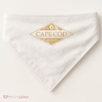 Cape Cod Massachusetts Retro Preppy Throwback USA-Made Doggie Bandana thumb 0