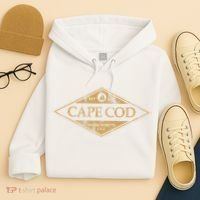 Cape Cod Massachusetts Retro Preppy Throwback Hoodie thumb 4