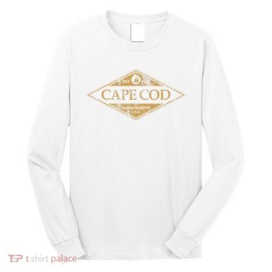 Cape Cod Massachusetts Retro Preppy Throwback Long Sleeve Shirt