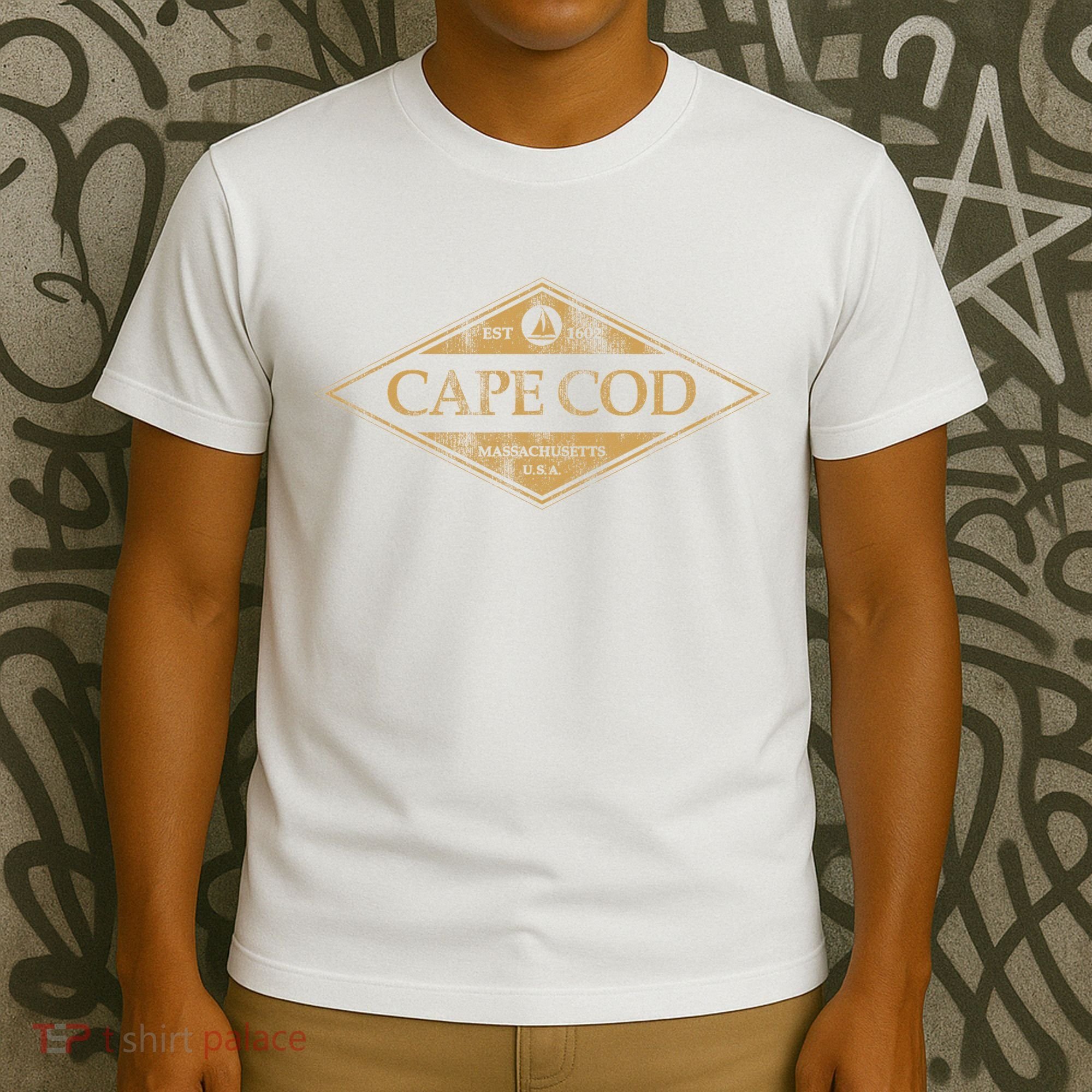 Cape Cod Massachusetts Retro Preppy Throwback T-Shirt