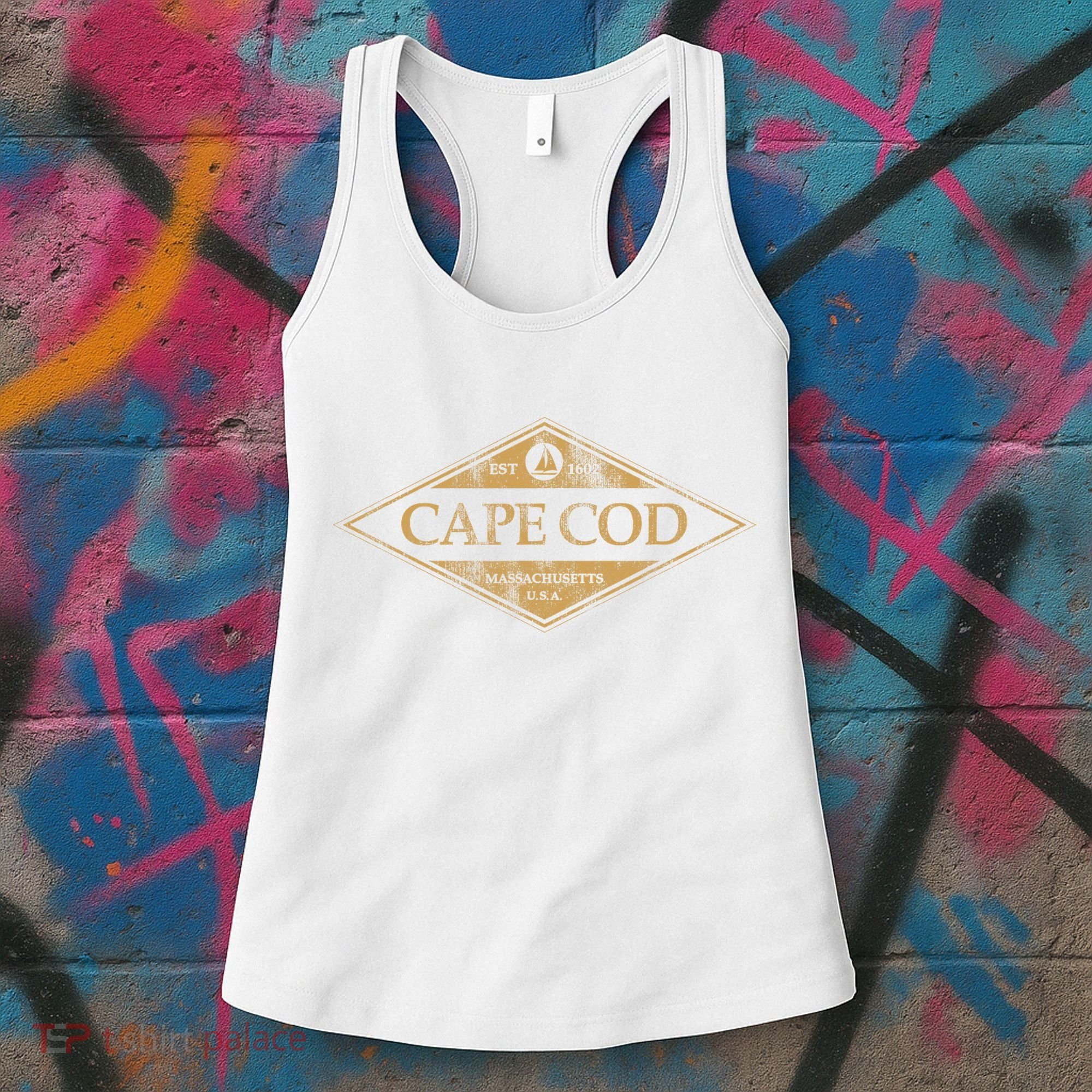 Cape Cod Massachusetts Retro Preppy Throwback Women's Tank Top