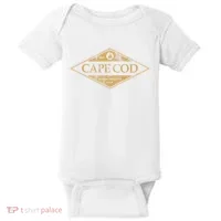 Cape Cod Massachusetts Retro Preppy Throwback Baby Bodysuit thumb 0