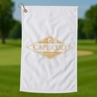 Cape Cod Massachusetts Retro Preppy Throwback Golf Towel thumb 1