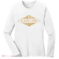 Cape Cod Massachusetts Retro Preppy Throwback Women's Long Sleeve Shirt thumb 0