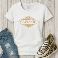 Cape Cod Massachusetts Retro Preppy Throwback Women's T-Shirt thumb 3