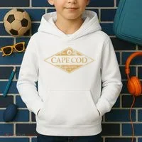 Cape Cod Massachusetts Retro Preppy Throwback Kids Hoodie thumb 2