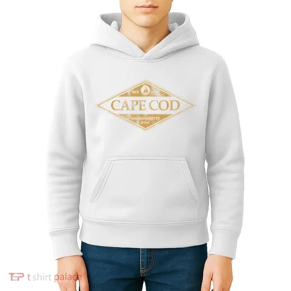 Cape Cod Massachusetts Retro Preppy Throwback Kids Hoodie