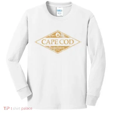 Cape Cod Massachusetts Retro Preppy Throwback Kids Long Sleeve Shirt