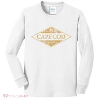 Cape Cod Massachusetts Retro Preppy Throwback Kids Long Sleeve Shirt thumb 0