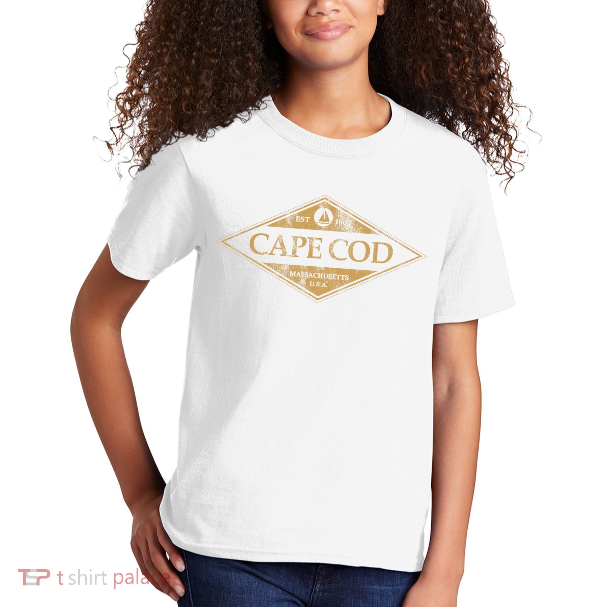 Cape Cod Massachusetts Retro Preppy Throwback Kids T-Shirt