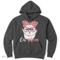 Cute Cat Mom Polka Dot Bow Bandana Hoodie thumb 0