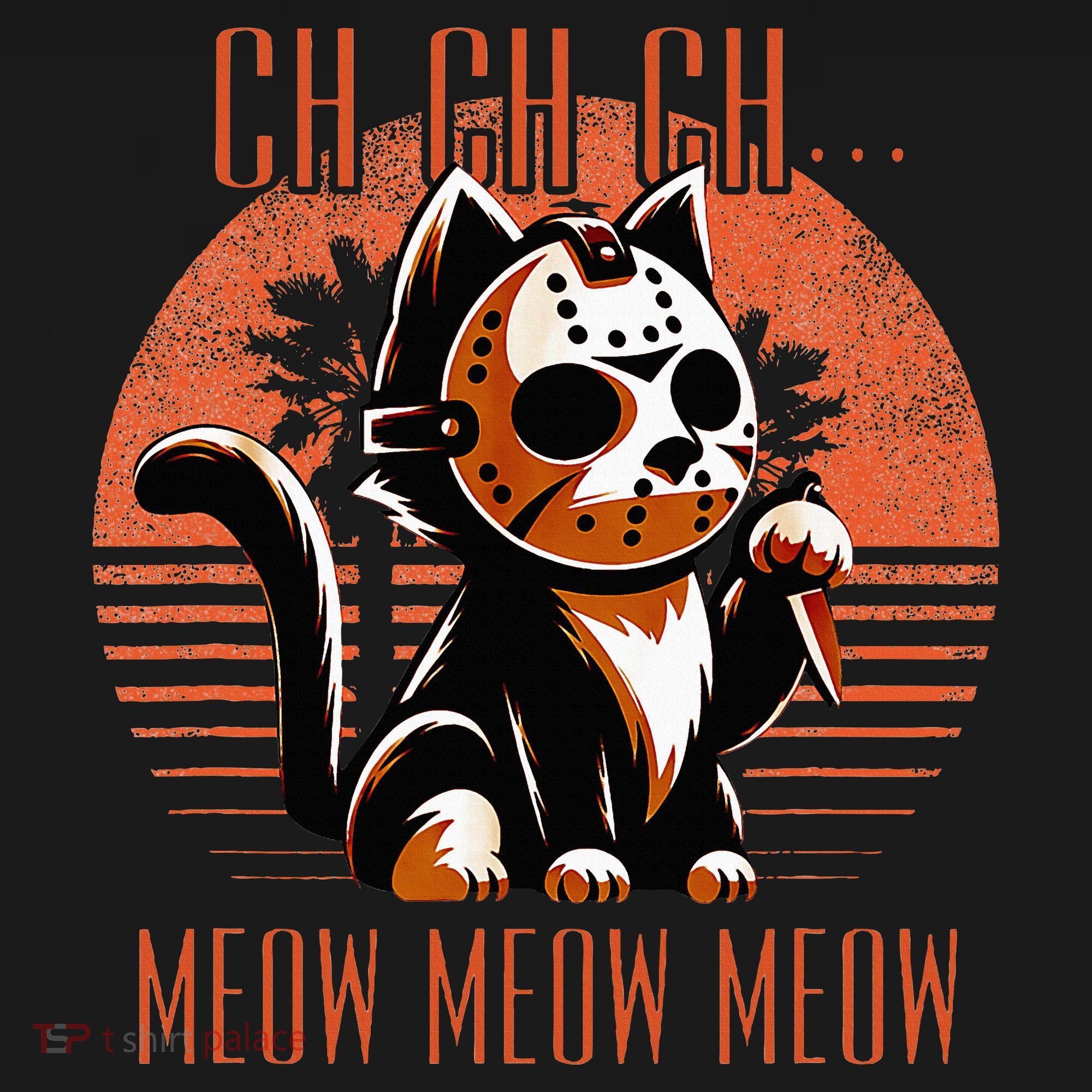 Ch Ch Meow Meow Meow Funny Animal Horror Movie Cute Kitten Women's Hoodie