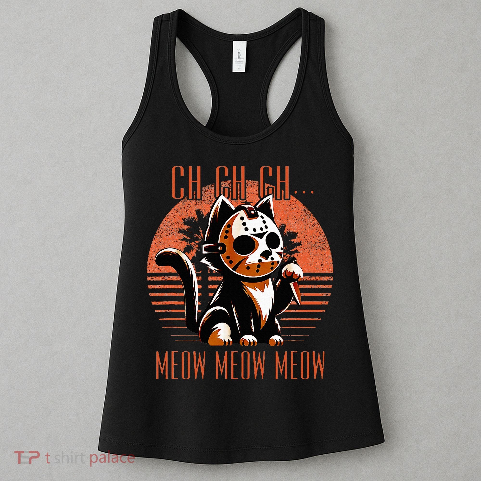 Ch Ch Meow Meow Meow Funny Animal Horror Movie Cute Kitten Women's Tank Top