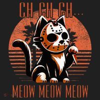 Ch Ch Meow Meow Meow Funny Animal Horror Movie Cute Kitten Golf Towel thumb 3