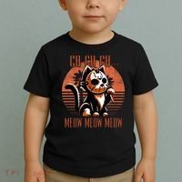 Ch Ch Meow Meow Meow Funny Animal Horror Movie Cute Kitten Toddler T-Shirt thumb 2