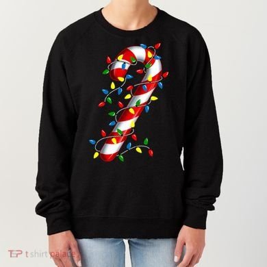 Candy Cane Merry And Bright Christmas Lights Candy Costume Women's Sweatshirt