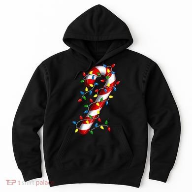 Candy Cane Merry And Bright Christmas Lights Candy Costume Hoodie