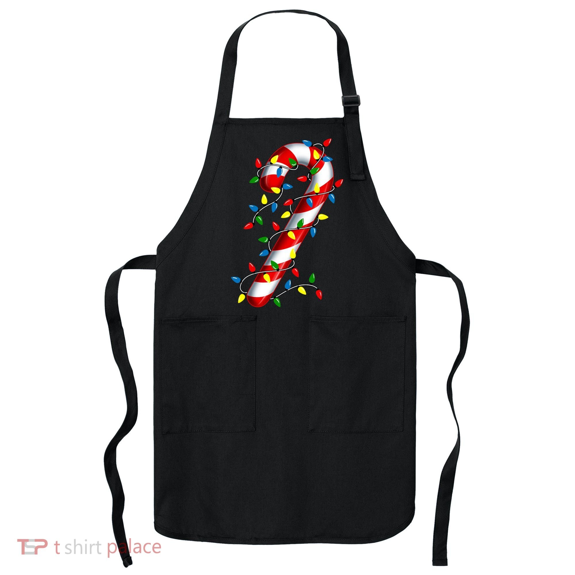 Candy Cane Merry And Bright Christmas Lights Candy Costume Apron