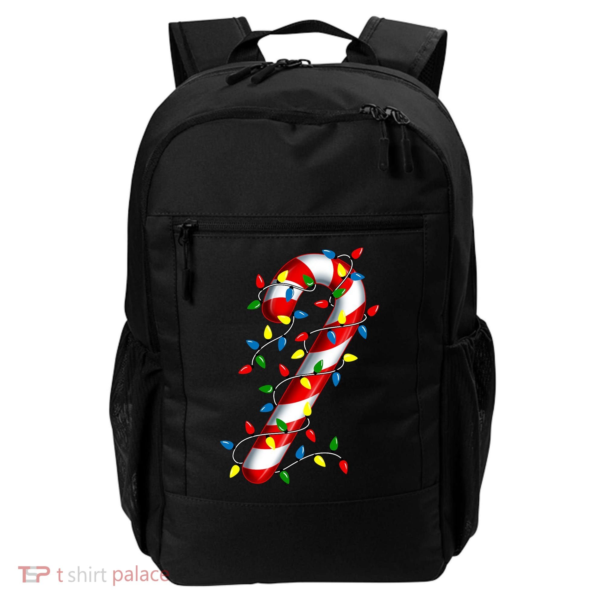 Candy Cane Merry And Bright Christmas Lights Candy Costume Backpack