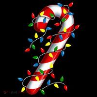 Candy Cane Merry And Bright Christmas Lights Candy Costume Women's Hoodie thumb 2