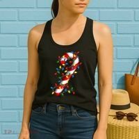 Candy Cane Merry And Bright Christmas Lights Candy Costume Women's Tank Top thumb 2