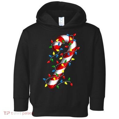Candy Cane Merry And Bright Christmas Lights Candy Costume Toddler Hoodie