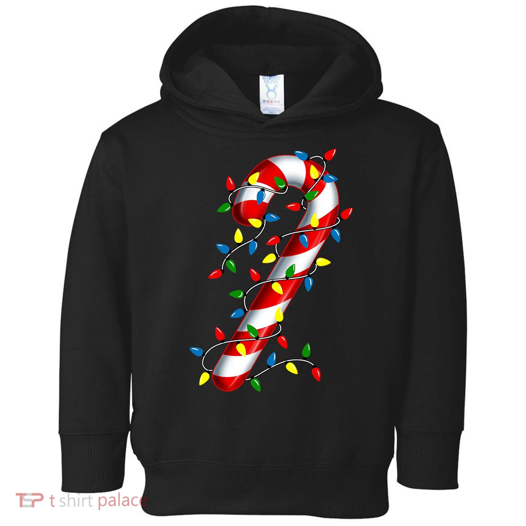 Candy Cane Merry And Bright Christmas Lights Candy Costume Toddler Hoodie