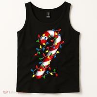 Candy Cane Merry And Bright Christmas Lights Candy Costume Tank Top thumb 2