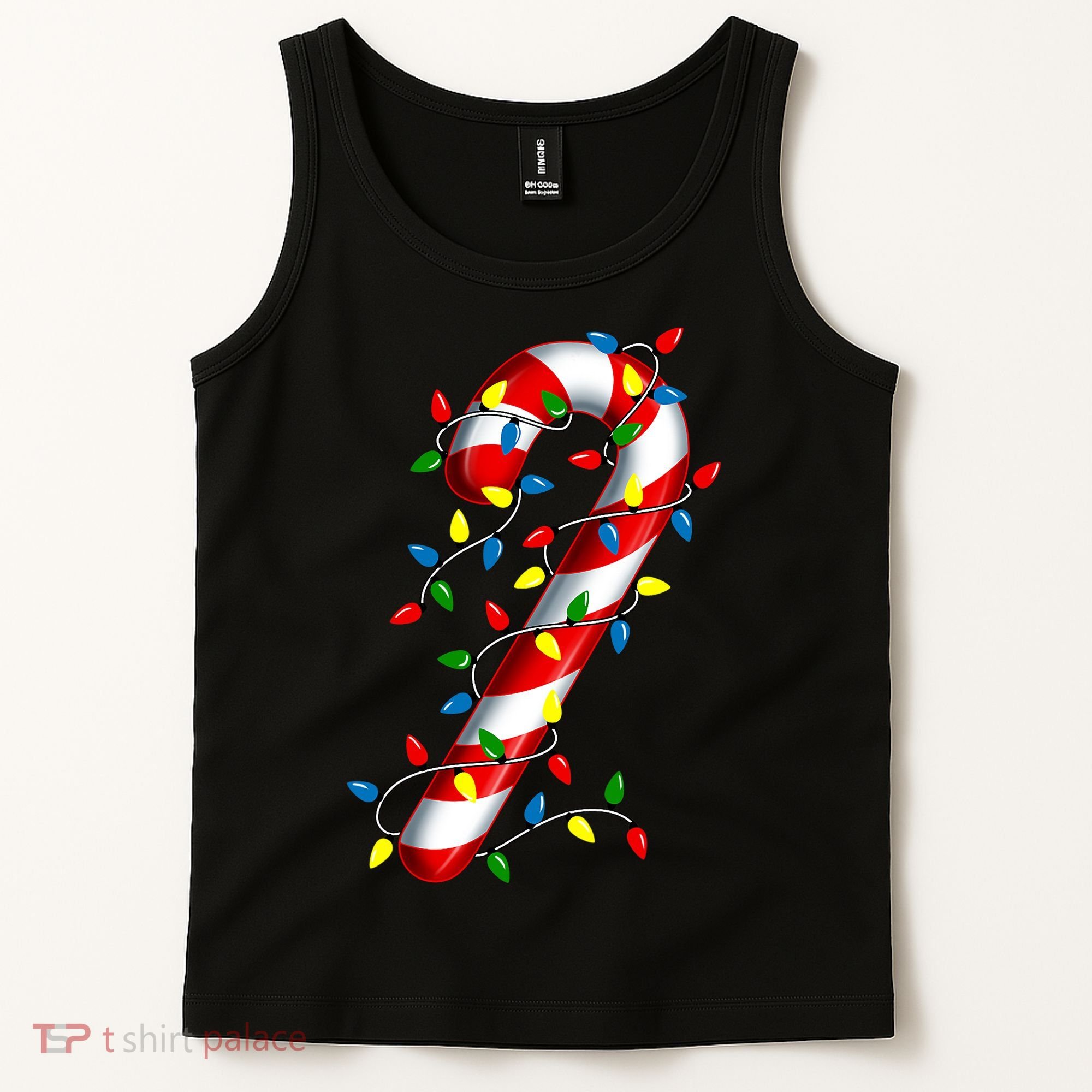 Candy Cane Merry And Bright Christmas Lights Candy Costume Tank Top