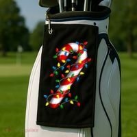 Candy Cane Merry And Bright Christmas Lights Candy Costume Golf Towel thumb 2