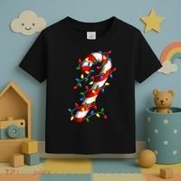 Candy Cane Merry And Bright Christmas Lights Candy Costume Toddler T-Shirt thumb 3